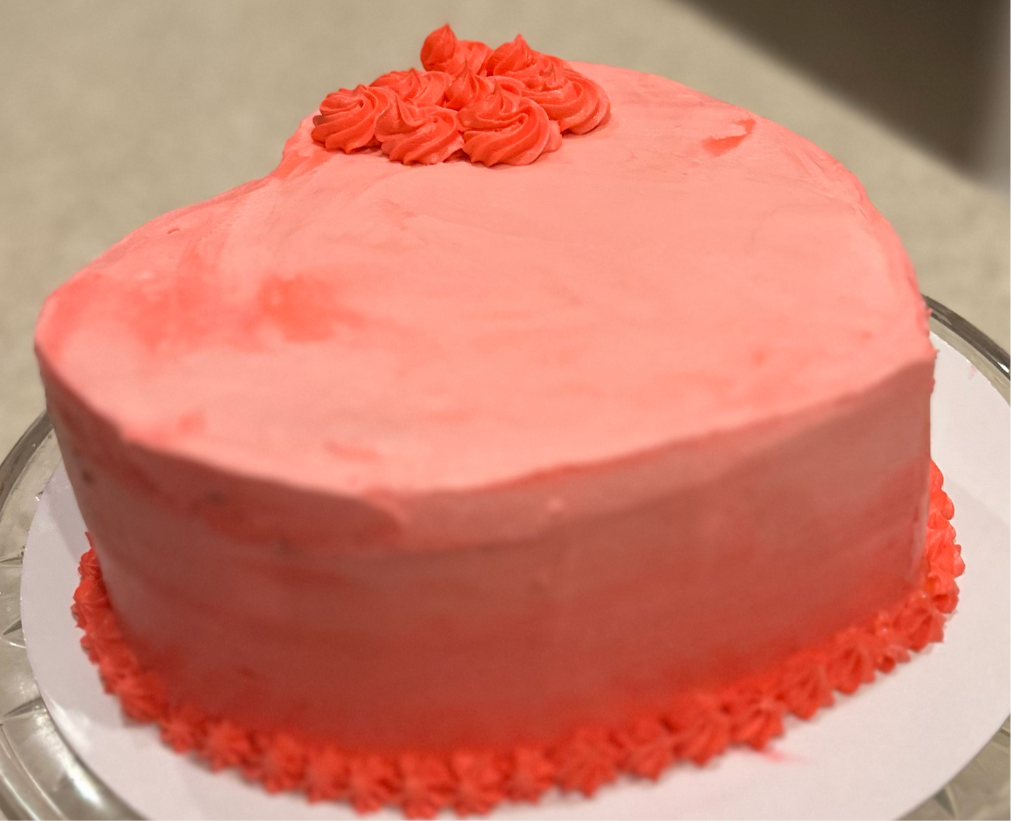 Heart Pink Fade Cake