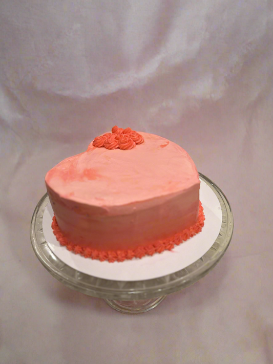 Heart Pink Fade Cake